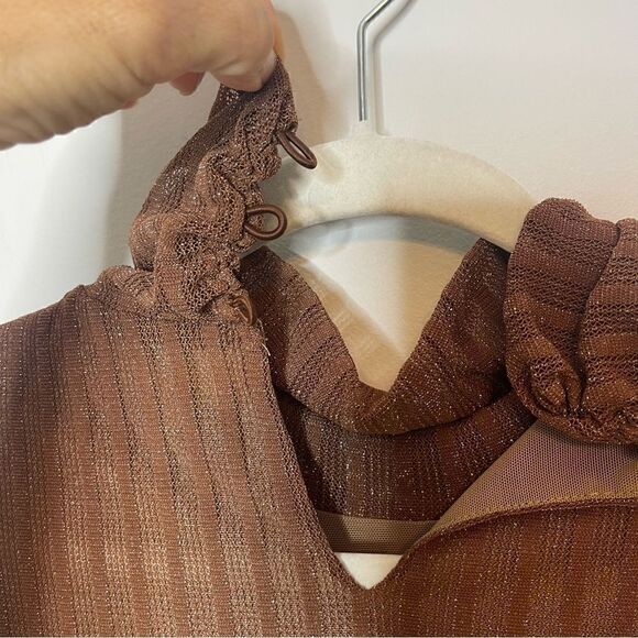 Camila Coelho Joelle Midi Dress in Brown Flawed - Picture 12 of 15